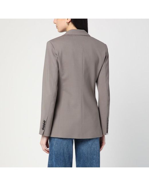 Erika Cavallini Semi Couture Gray Single-Breasted Jacket