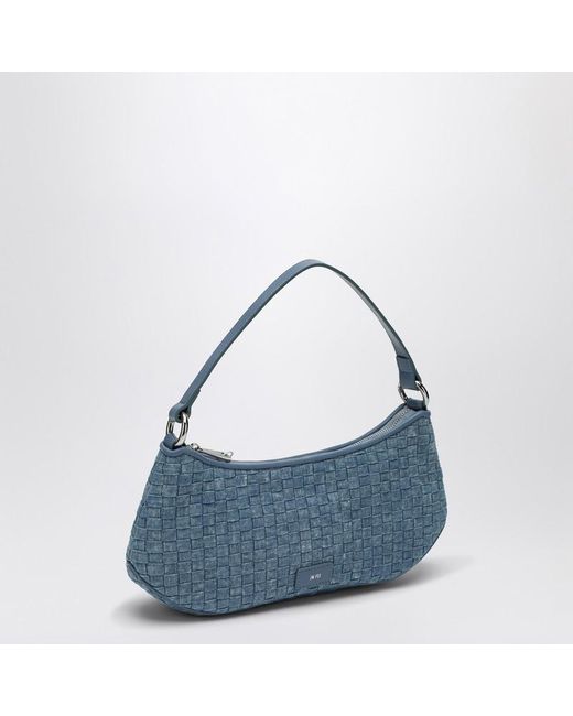 Borsa a spalla lilly in denim intrecciato di JW PEI in Blue