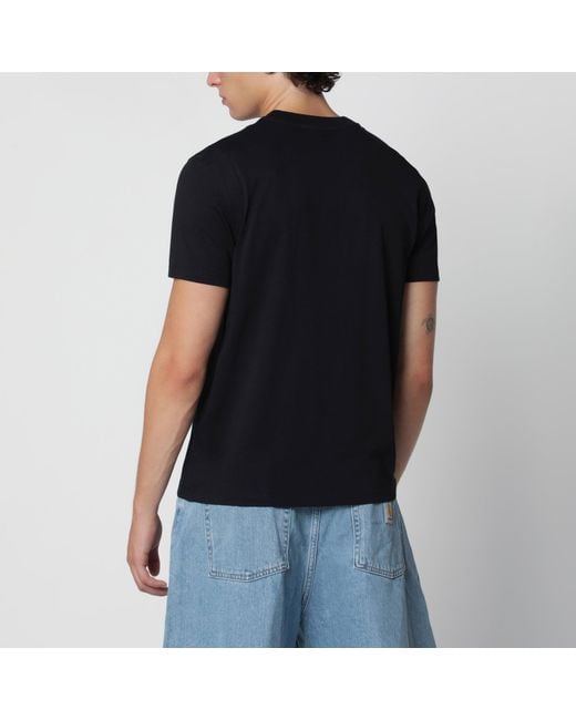 AMI Black Ami De Coeur T-Shirt for men