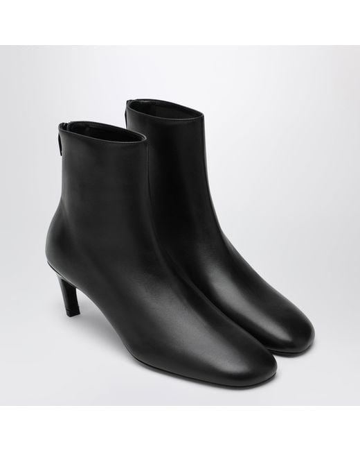 Totême Black Nappa Leather Ankle Boots