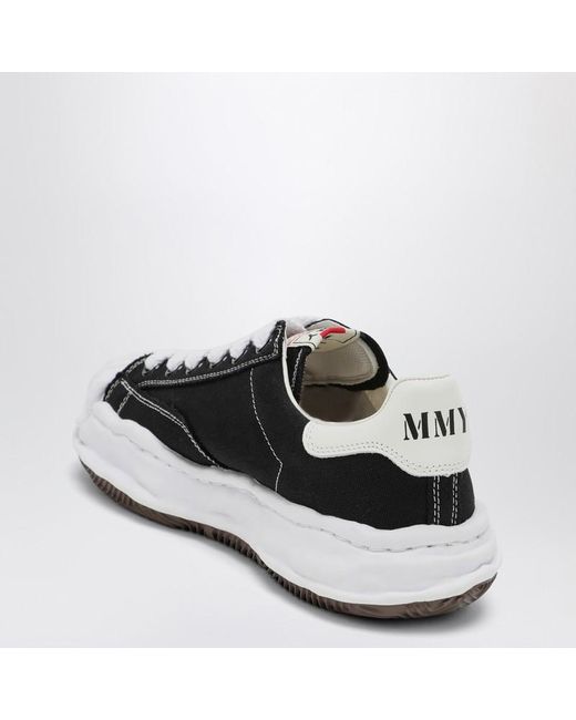 Maison Mihara Yasuhiro Black Canvas Low-Top Logo Sneakers for men