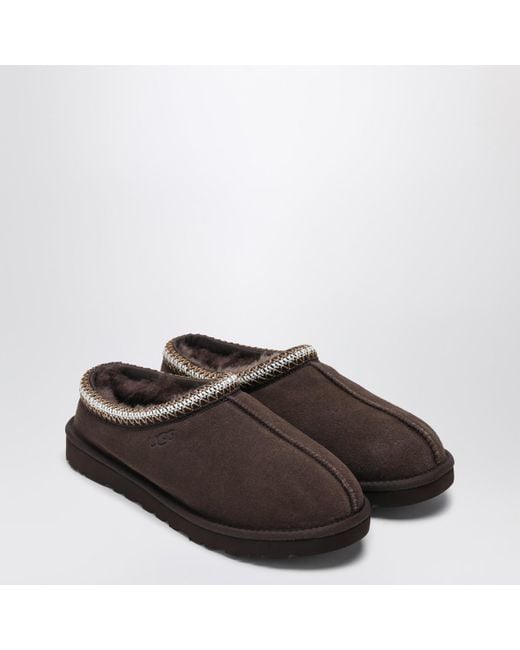 Ugg Brown Tasman Cocoa-Coloured Eather Slip-Ons for men