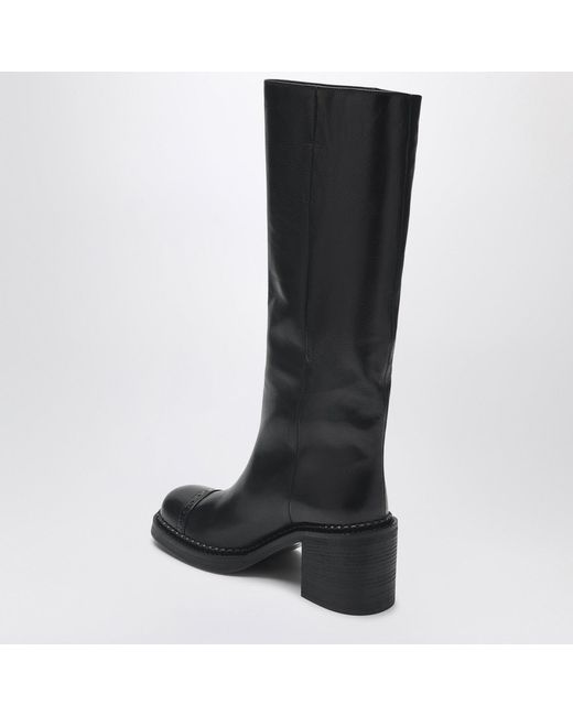 Miu Miu Black Leather Boots