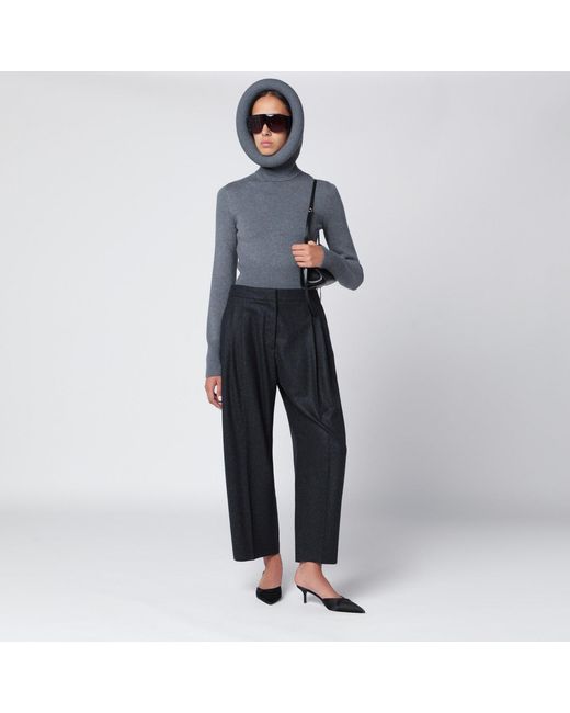 Alaïa Blue Wool Hoodie