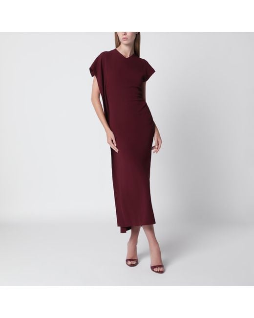 Victoria Beckham Red Victoria Stretch Cady Ankle-Length Dress