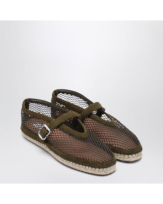 Alaïa Brown Flat Espadrilles