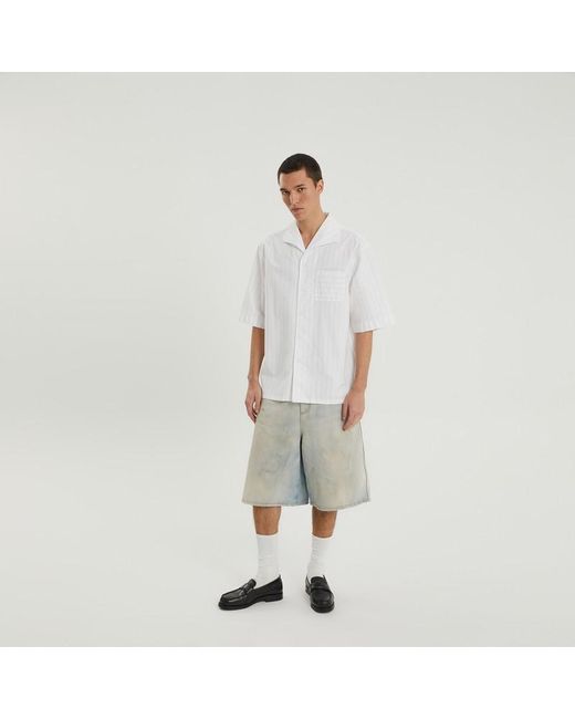 Camicia da bowling bianca a righe di 1989 STUDIO in White da Uomo