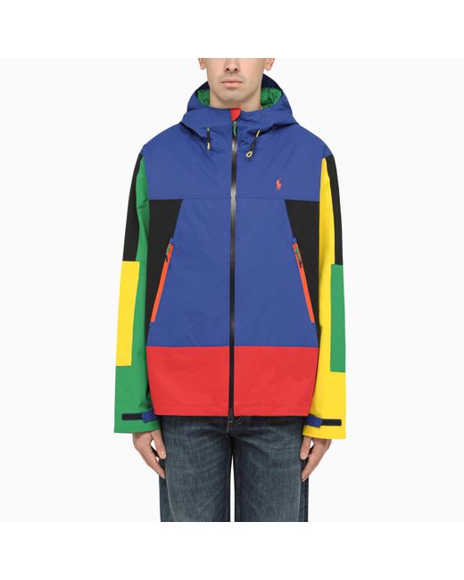 Polo Ralph Lauren Blue Multicoloured Recycled Polyester Jacket for men