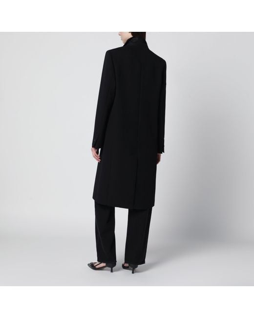 Totême Black Garderob Oversized Wool Coat