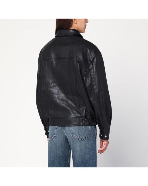 Bomber in pelle di DUNST in Black