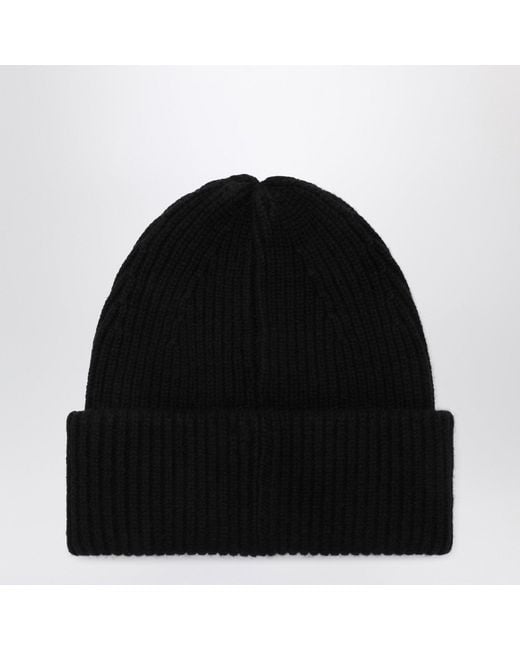 Almada Label Black Wool And Cashmere Beanie