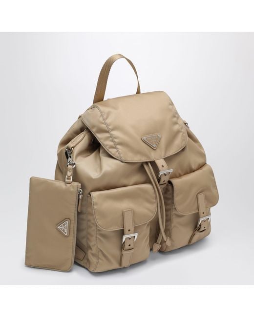 Prada Natural Medium Re-Nylon Backpack