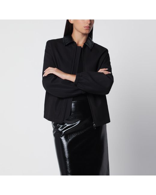 Courreges Black Bomber Jacket