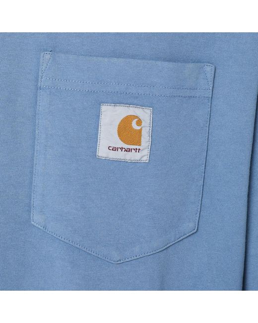 Carhartt Blue S/S Hudson Pocket T-Shirt for men