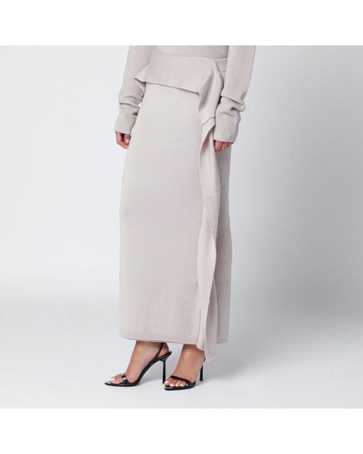 Entire studios White Light Long Wool Skirt