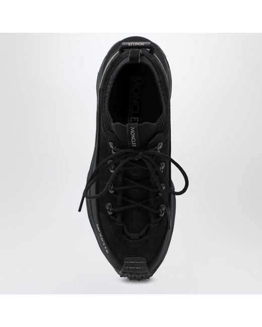 Moncler Black Trailgrip Lite3 Suede Leather Sneakers for men
