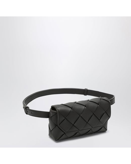 Bottega Veneta Black Diago Intreccio Belt Bag for men