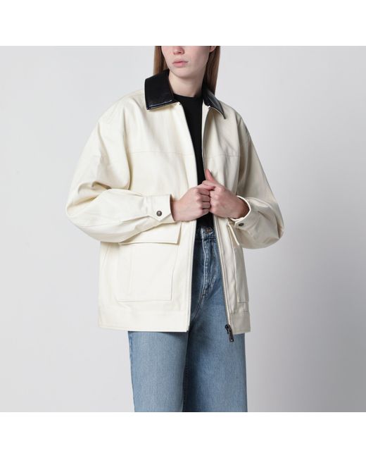 Anine Bing White Holden Zip Jacket