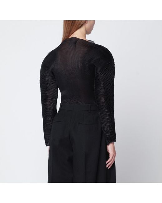 Rohe Black Pleated Sculptural Top