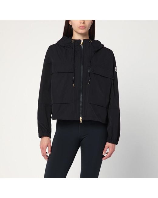 Parka con zip in nylon di Moncler in Black