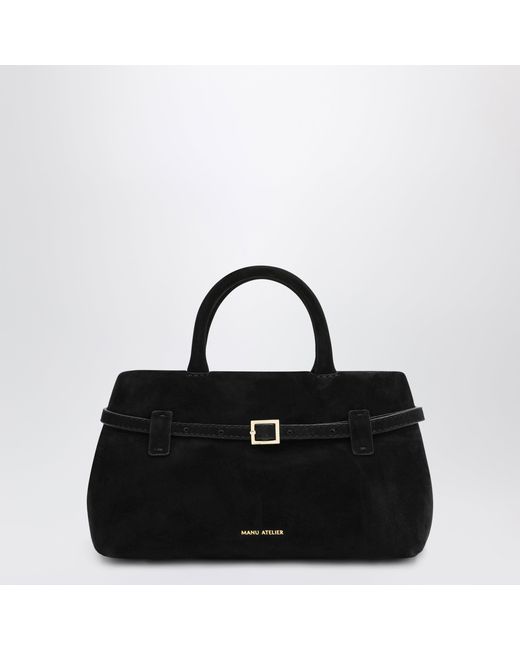 MANU Atelier Black Le Cambon 25 Suede Bag