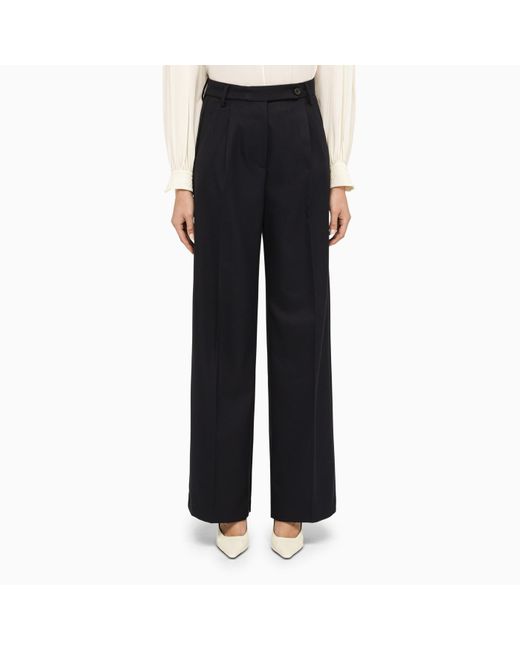 Department 5 Black Navy Palazzo Trousers