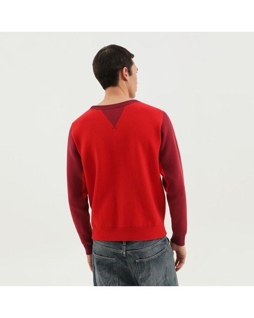 Pull Col Rond Color Block 1989 STUDIO pour homme en coloris Red