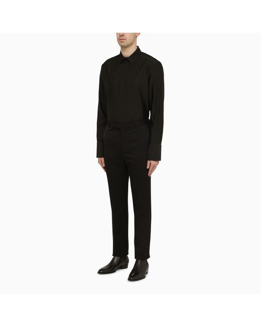 Saint Laurent Black Wool-blend Shirt for men