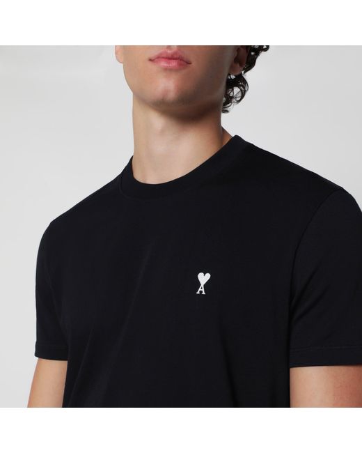 AMI Black Ami De Coeur T-Shirt for men