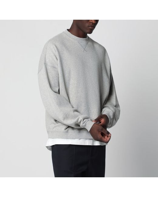 Golden Goose Deluxe Brand Gray Journey Crewneck Cotton Sweatshirt for men
