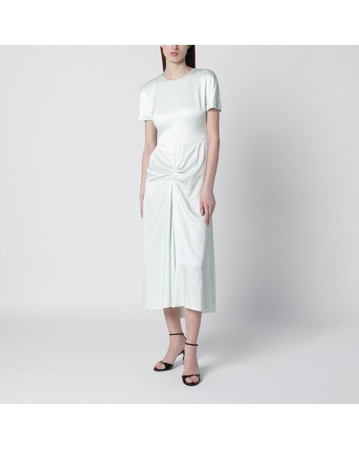 Victoria Beckham White Blaire Dress With Gathered Waist