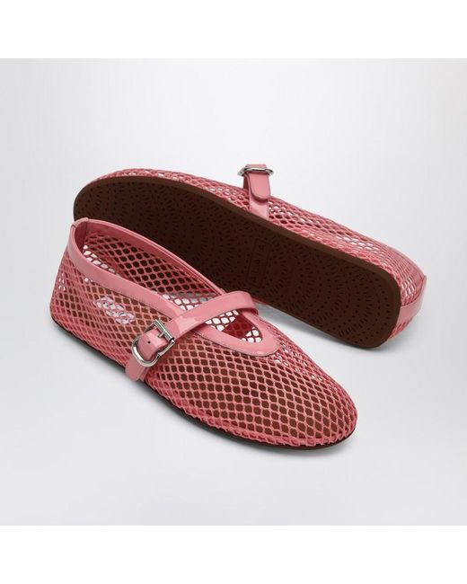 Alaïa Pink Candy Net Ballerina
