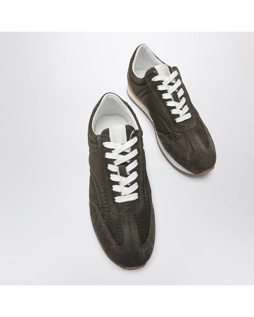 Totême  Black Suede And Fabric Sneakers
