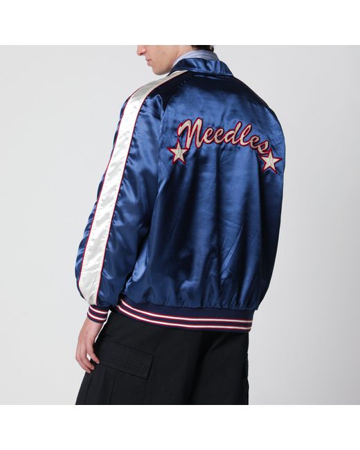 Needles Blue Stadium Jacket for men