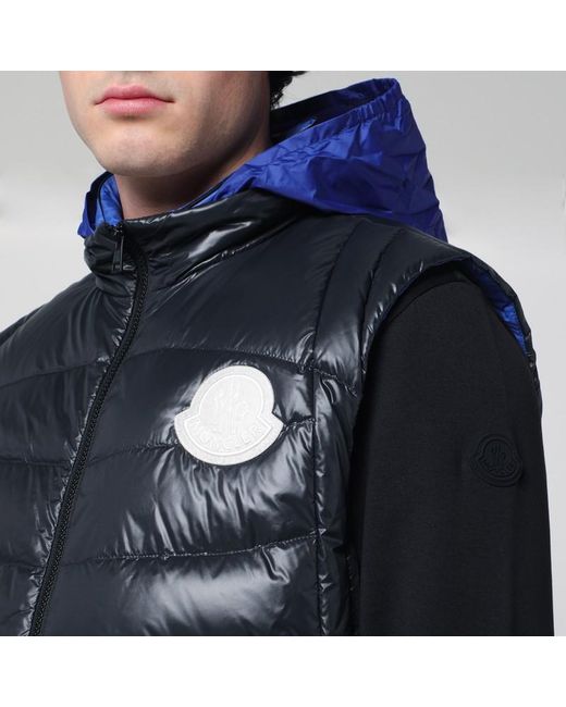Moncler Blue Menelao Padded Waistcoat for men