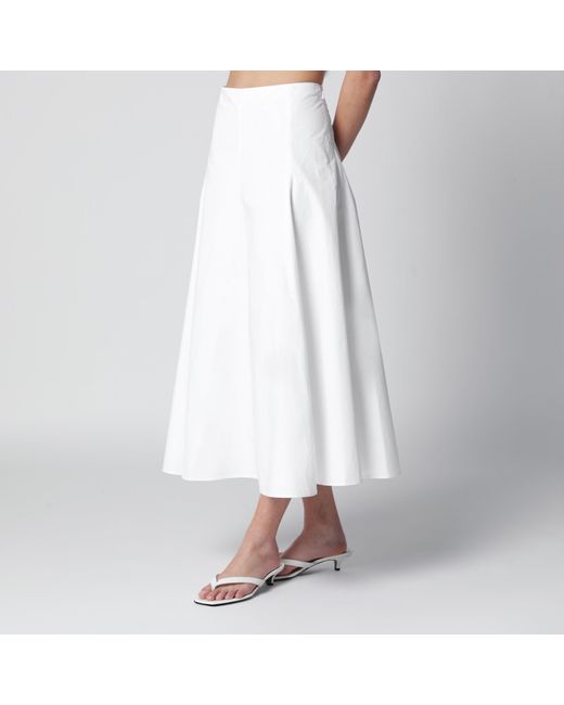 Jacquemus White Flared Triangle Skirt