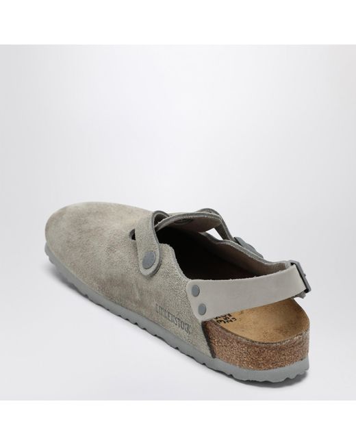 Birkenstock Gray Stone Suede Tokyo Slipper for men