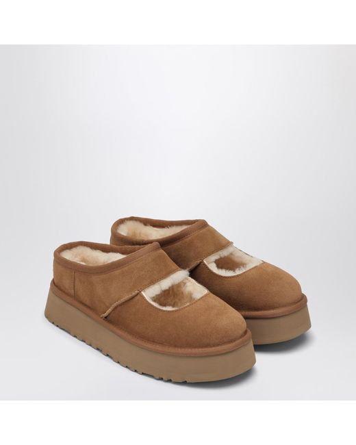 Ugg Brown Mary Jane Le Bea In Chestnut Colour