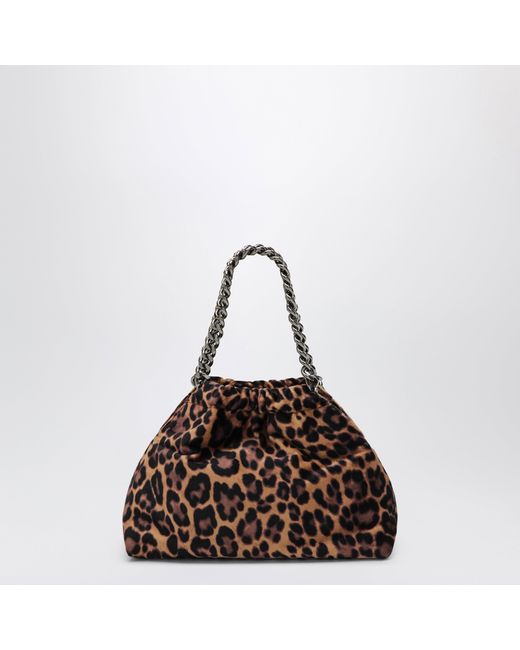 Stella McCartney Brown Falabella Mini Drawstring Bag