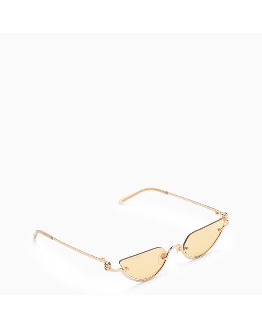 Gucci Natural Cat Eye Sunglasses Gold And