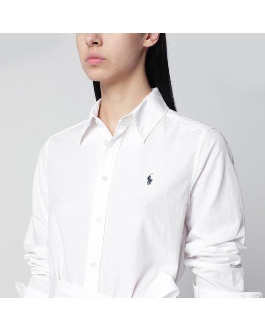 Polo Ralph Lauren White Cotton Shirt Dress