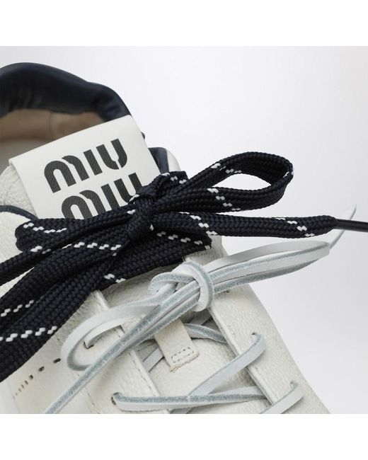 Miu Miu White Leather Sneakers