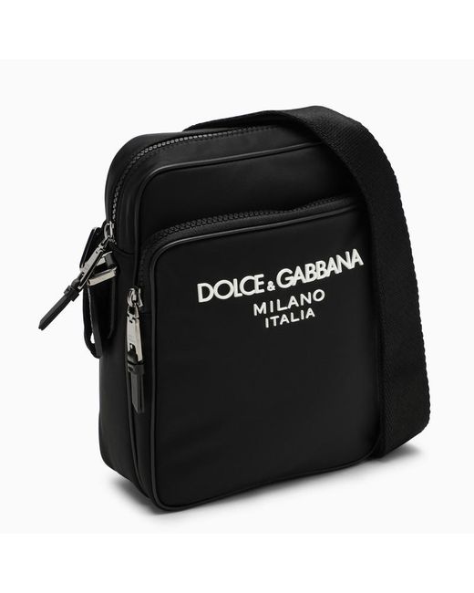Borsa messenger nera in nylon di Dolce & Gabbana in Black da Uomo