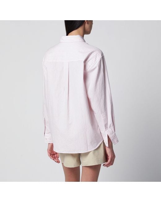 DUNST White Striped Cotton-Blend Shirt