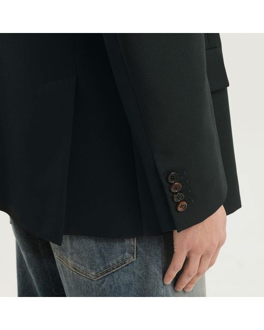 1989 STUDIO Black Dark Double Breasted Blazer for men