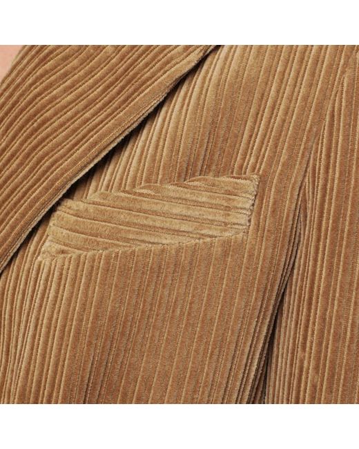 P.A.R.O.S.H. Brown P. A.R. O.S. H. Camel-Colou Ribbed Velvet Jacket