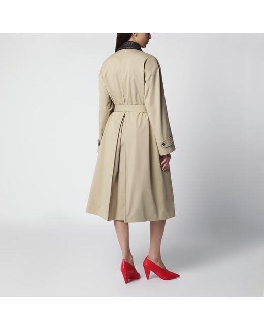 Bottega Veneta Natural Sahara Cotton Trench Coat