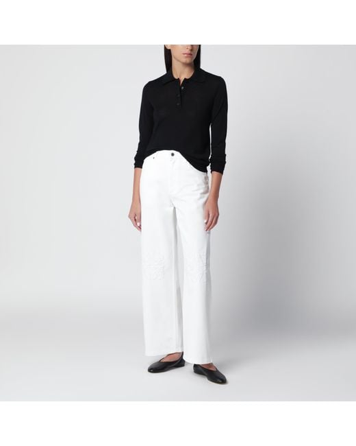 Loewe White Anagram Trousers