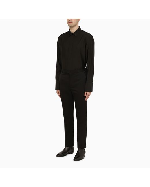 Saint Laurent Black Wool Trousers for men