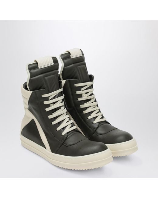 スニーカー Rick Owens Forest Green Milk White Geobasket Sneakers Rick Owens Forest/Milk Geobasket Sneakers in Green for Men